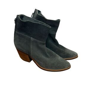 Matisse Caty Ankle Boots Size 9 Grey Suede Western Pointed Toe $205 Retail